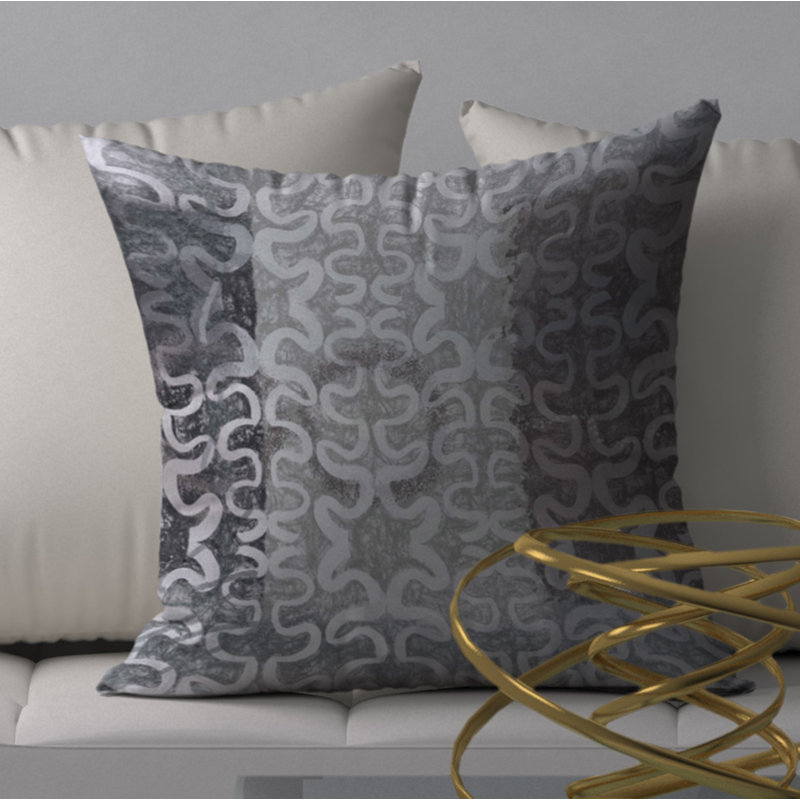 Abstract Reversible Throw Pillow, 24" x 24"