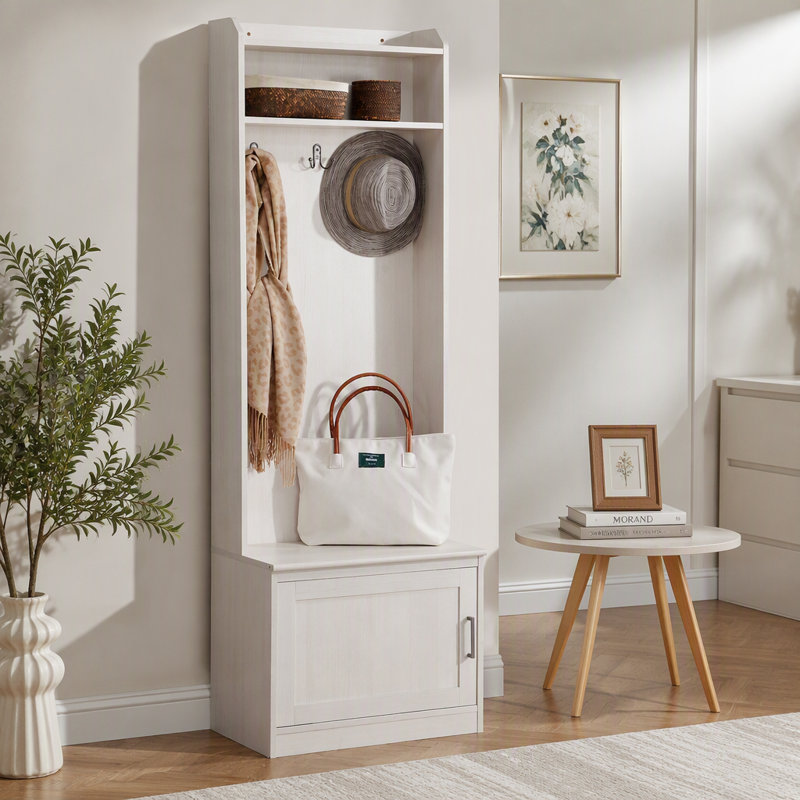Versatile Hall Tree With Shoe Storage And Coat Rack For Entryways