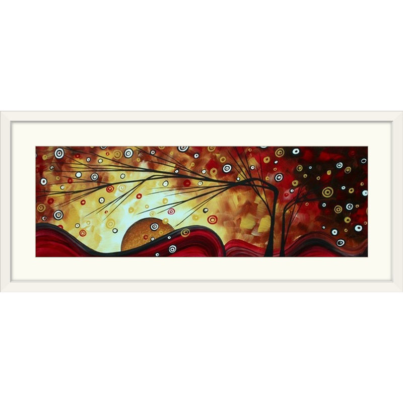 Anjila «Rise Above» par Megan Duncanson - reproduction panoramique, H 20 po x l 44 po x P 1 po, Cadre blanc