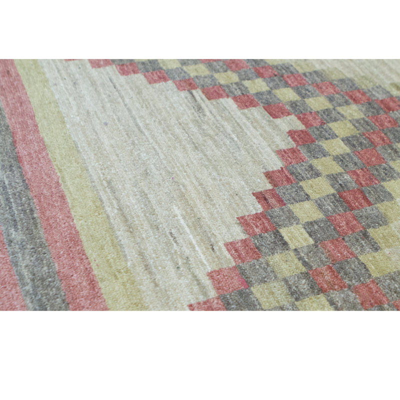 Chevron Area Rug in Beige/Rust