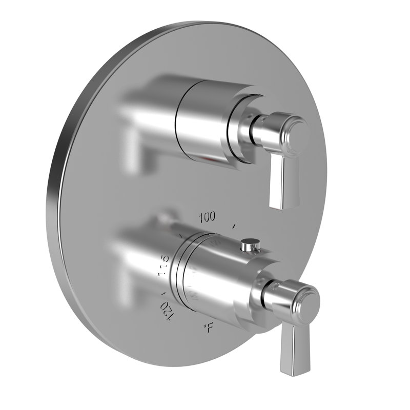 Miro 1/2" Round Thermostatic Trim Plate With Handle