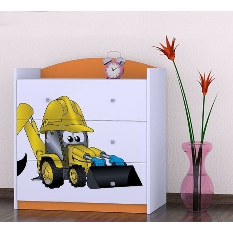 Nicholes Kids 3 - Drawer Chest, Orange