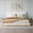 Wood Platform Bed with Upholstered Headboard