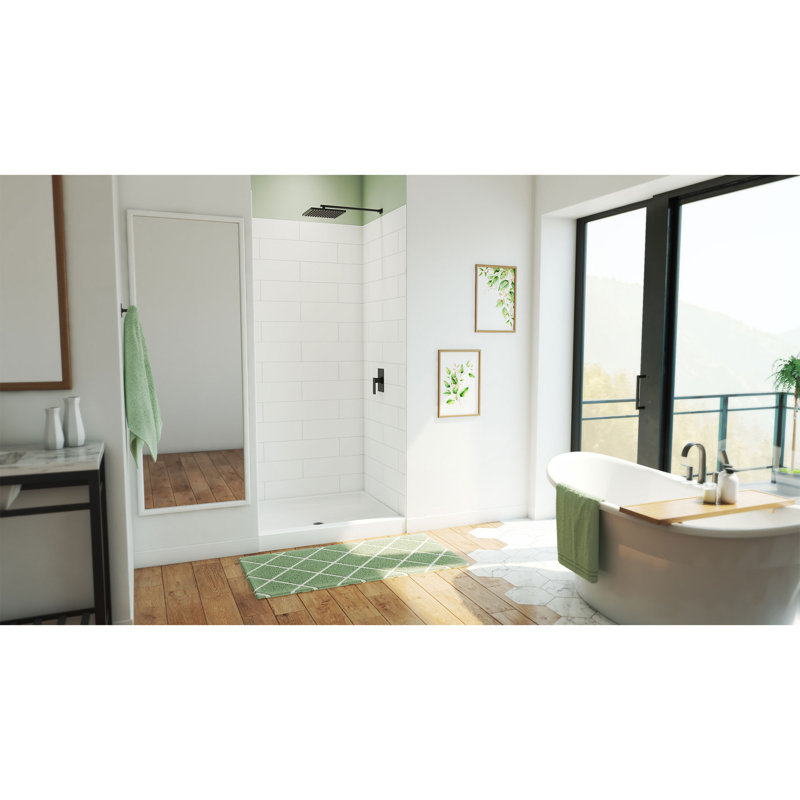 Dreamstone 42 W x 34 D x 84 H Rectangle Shower Stall and Base Included