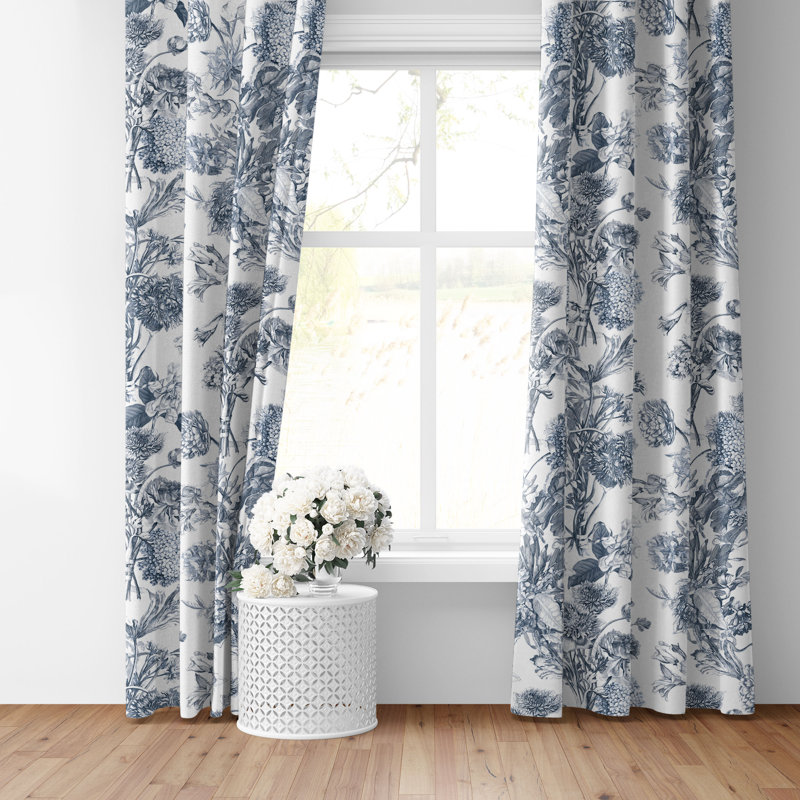 Alexandria White Cotton Pinch Pleat Drapery Panel Set of 2, 20" W x 36" L