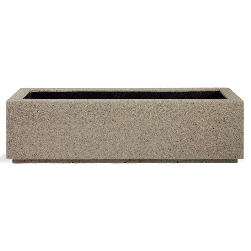 Milan Tall Polymer Box, 19" H x 43" W x 15" D, Sandstone Granite