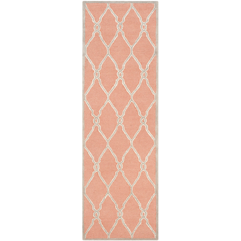 Tapis en laine touffeté à la main Cannen, Tapis de couloir 2 pi 6 po x 12 pi