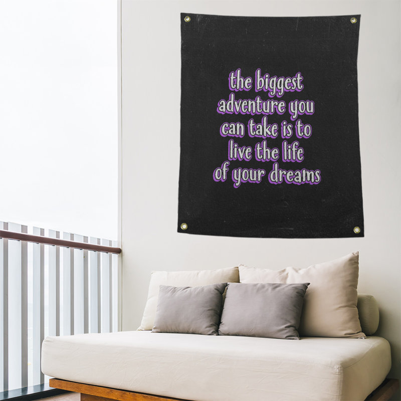 Polyester Tapestry, 59' H x 50" W, Purple