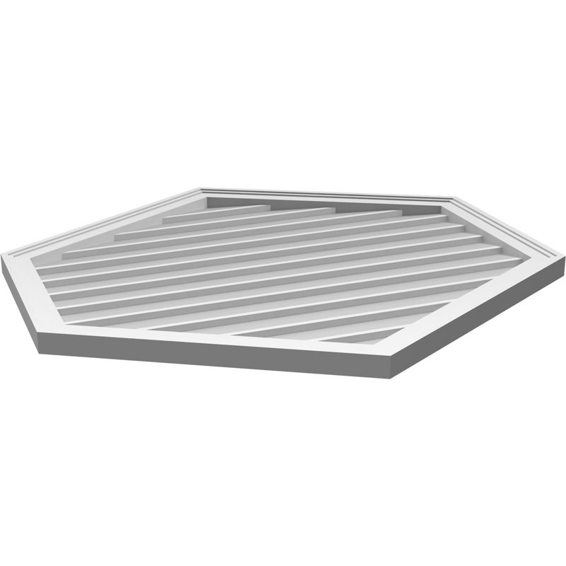 Ventilé vertical à pignon vertical 7/12 po, H 38 po x l 38 po x P 1,5 po