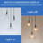 3 Light Dimmable Transparent Glass Pendant Light
