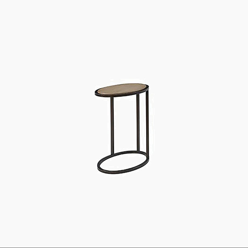 Table de chevet en métal / bois - Caramel