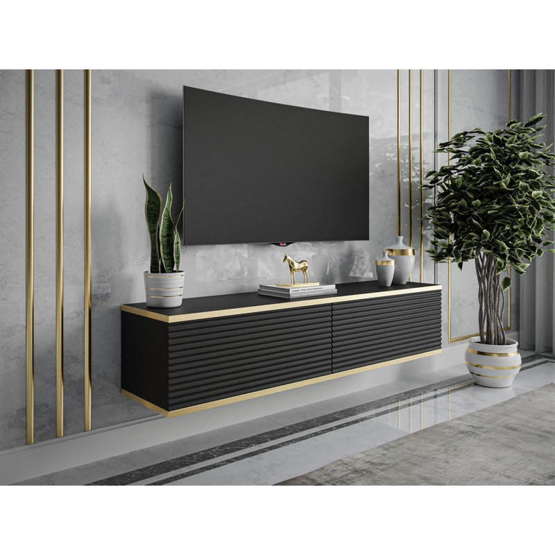 Aliyyah Unfinished TV Stand for TVs up to 65", Black