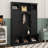Hall Tree With Bench And Shoe Storage, Hall Tree With Adjustable Shelves, Arched Storage Bench With Cabinets, 7 Hooks-1589257334
