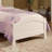 Dark Oak Finish Twin Size Bed Youth Bedroom Furniture Unique Headboard Footboard Rubberwood-1709930578