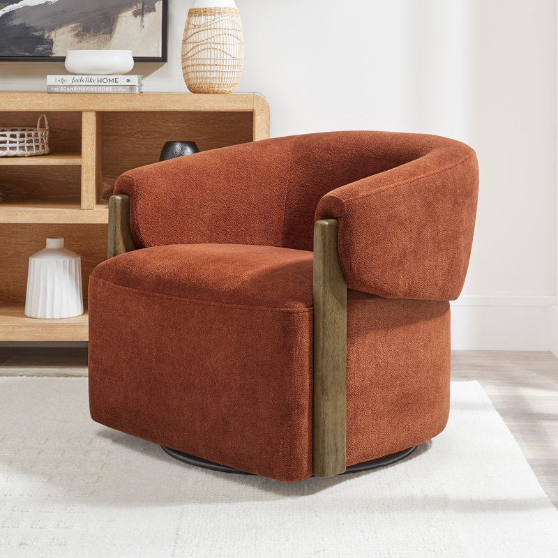 Fauteuil d'appoint pivotant Drumack, Rouille des îles