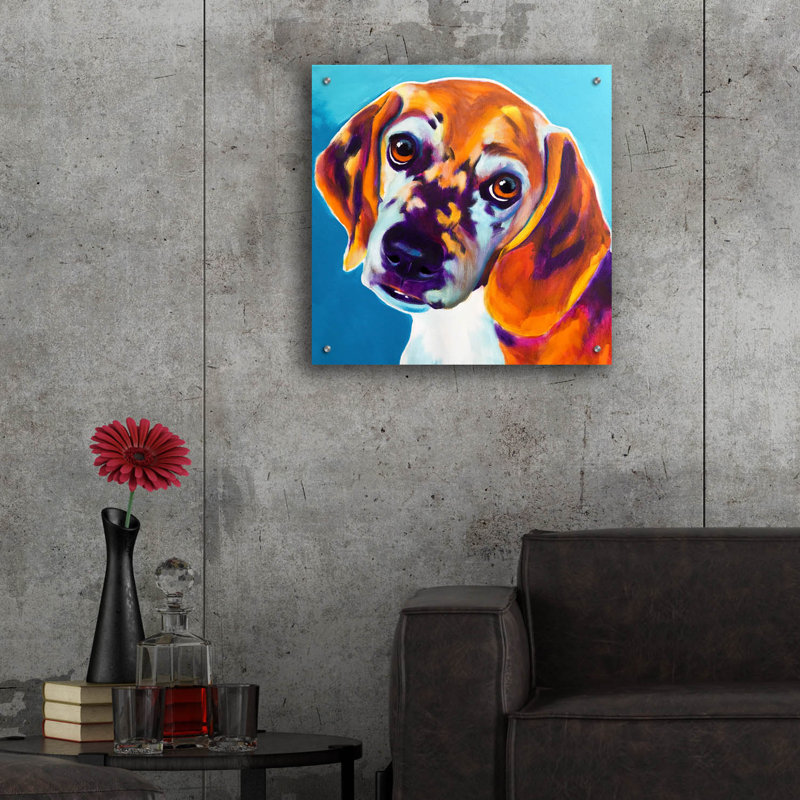 "Beagle Bj" par Dawg Painter, H 24 po x l 24 po