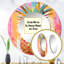 Romantas Golden Geometric Pineapple Fruit I - miroir de fruits, miroir mural rond rose unique, impression sur métal-740402753