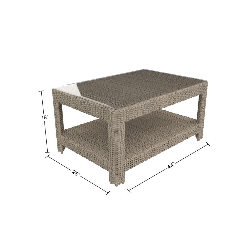 Henri Outdoor Rectangular Coffee Table