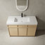 60" Bathroom Vanity With 4 Soft-Close Doors - Modern Oak Plywood For Decoration Freestanding Dresser Construction-371115936