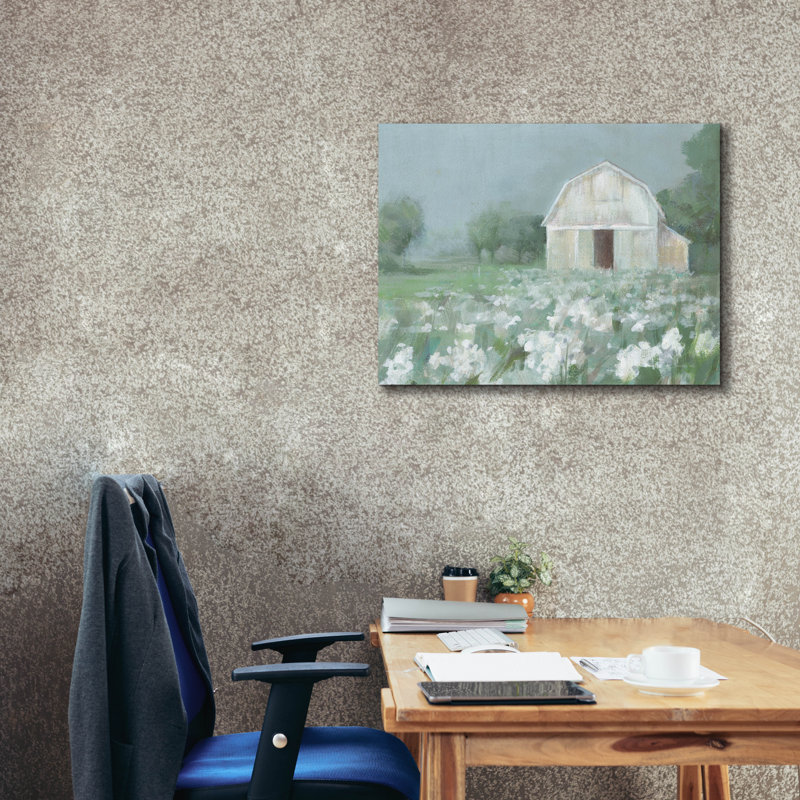  «White Barn Meadow» par Danhui Nai, art mural sur toile
