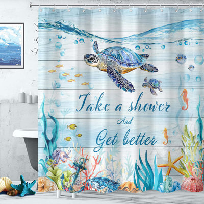 Funny Shower Curtain With 12 Hooks