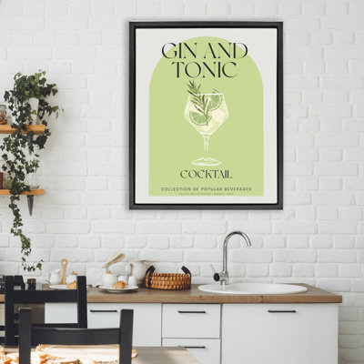 Stylish Retro Gin & Tonic Floating Frame, design by Lil' Rue