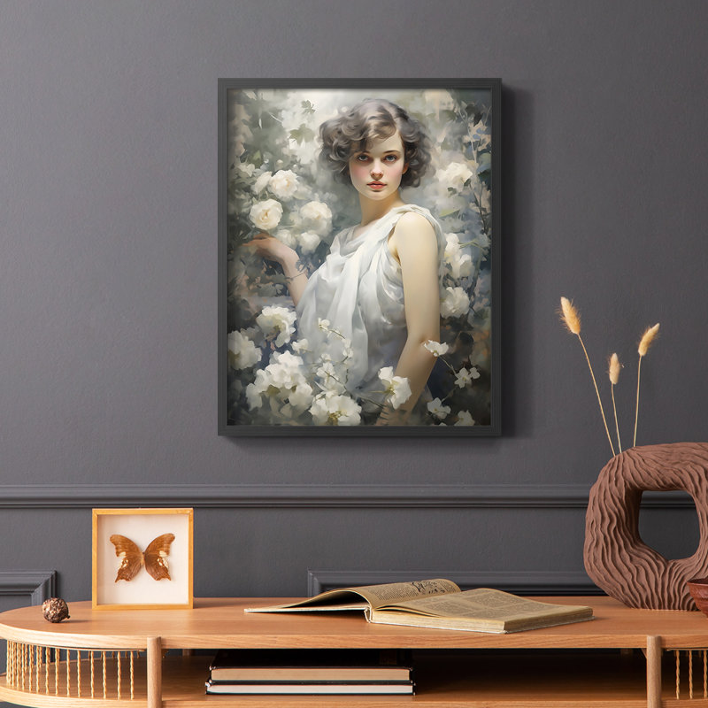 WXEN Series WOMEN Series - reproduction encadrée de qualité supérieure - prête à être accrochée - aucun clou requis, Noir