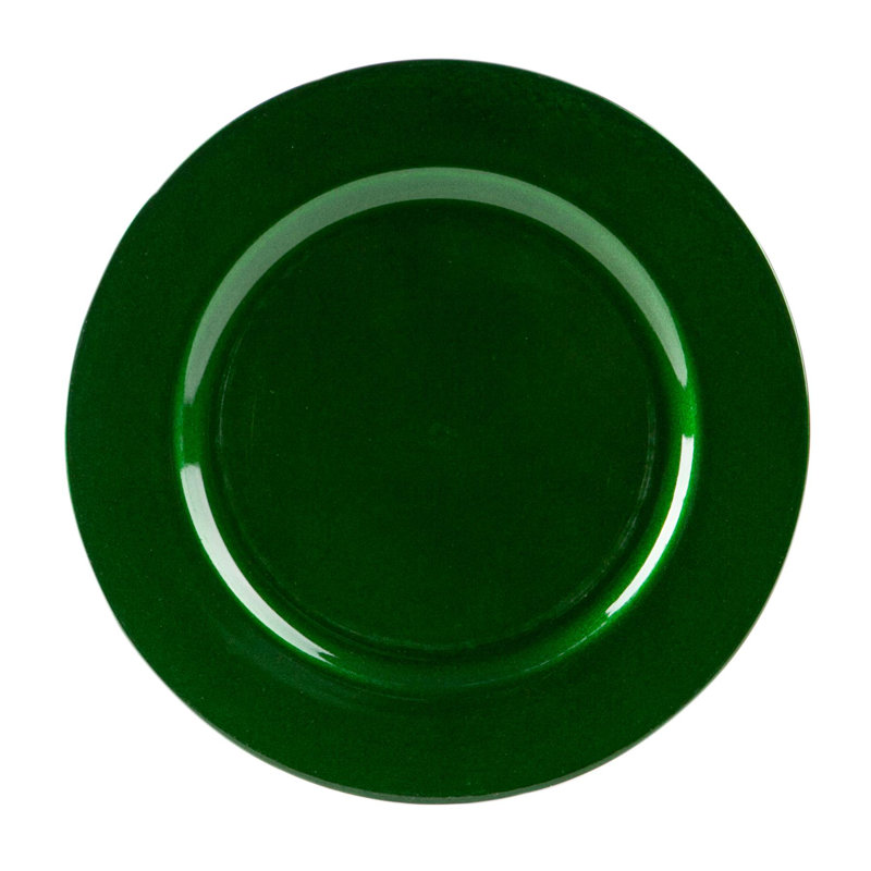 Argon Tableware - Melamine Charger Plate - 33cm, Glossy Green