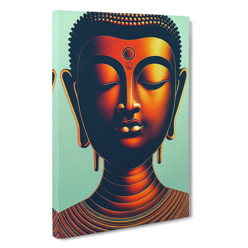 Enigmatic Buddha - Wrapped Canvas Print, 50cm H x 35cm W