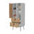 White and Macadamia 2-Drawer Tall Dresser