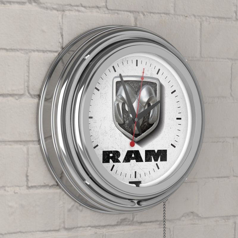 Metal Wall Clock, White