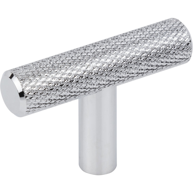 Prestwick T-Knob 2 Inch Brushed Satin Nickel, Polished Chrome