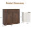 Meuble à linge basculant gain de place avec panier étanche – Rangement mince en bois pour salle de bain, buanderie ou cuisine – Finition cerisier, meuble simple-136061909