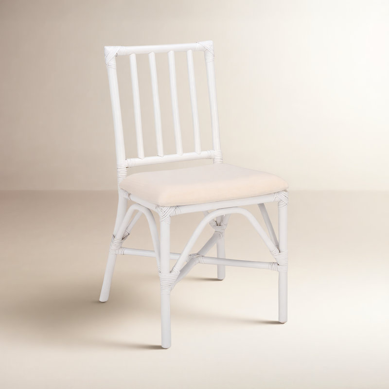 Chaise d'appoint avec coussin Amal, Blanc
