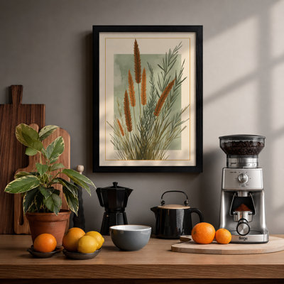 Sedge and Spikes Botanical - Framed Print