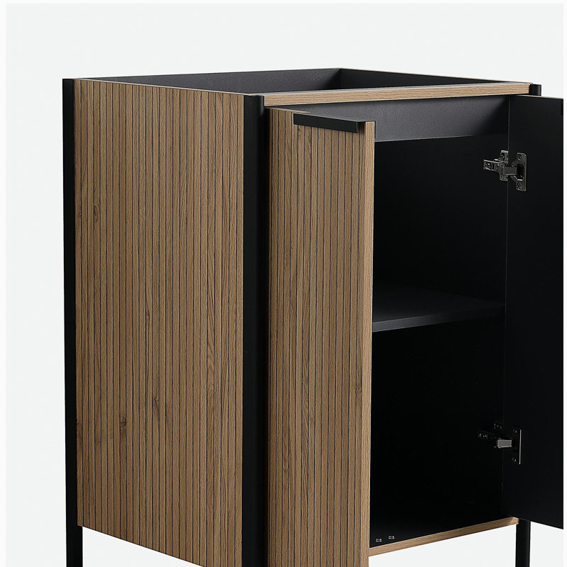 Armoire de comptoir de salle de bain indépendante de 24 pouces - sans lavabo