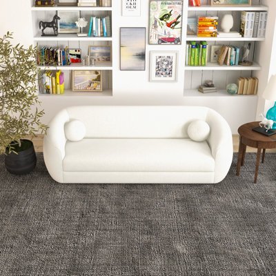 Magali 86.6" Japandi Style Boucle Fabric Sofa