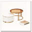 Table basse gigogne ronde, 2 pièces, plateau en verre trempé brun, avec tiroirs, 27,6 po | Idée de cadeau-1575268294