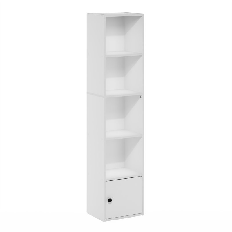 Bibliothèque standard Aagam, Blanc, (5 tablettes) H 52 po x l 12 po x P 10 po