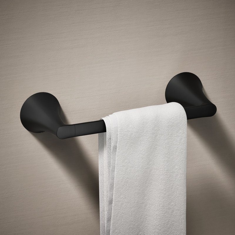 Barre à serviettes Buckley, 2,43 po H x 11,43 po L x 3,68 po P, Noir mat