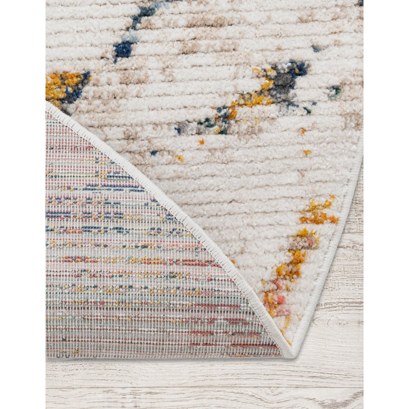 Abstract Caparro Rug, Round 4'1"