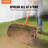 Compost Spreader, Steel, 1 Piece, Peat Moss Roller, Black/Orange, with Upgraded Side Latches and Adjustable Handle