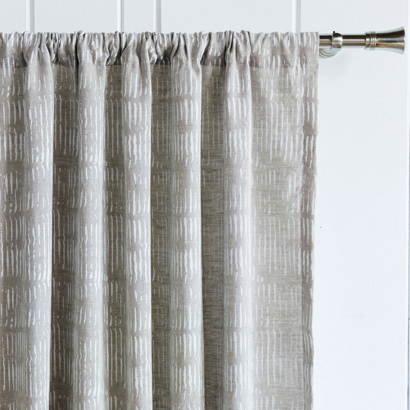 Persea Linen Blend Room Darkening Curtain Single Panel, 48" W x 84" L