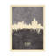 Michael Tompsett, «Detroit Michigan Skyline Gray», art sur toile-1141276619