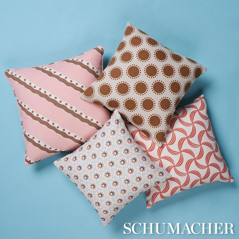 Lucie Pillow, Square, 18"H x 18"W, Blue
