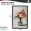 Tiges de fleurs roses dans un cadre flottant en pot, design par Petal Prints Design-928244478-928244479