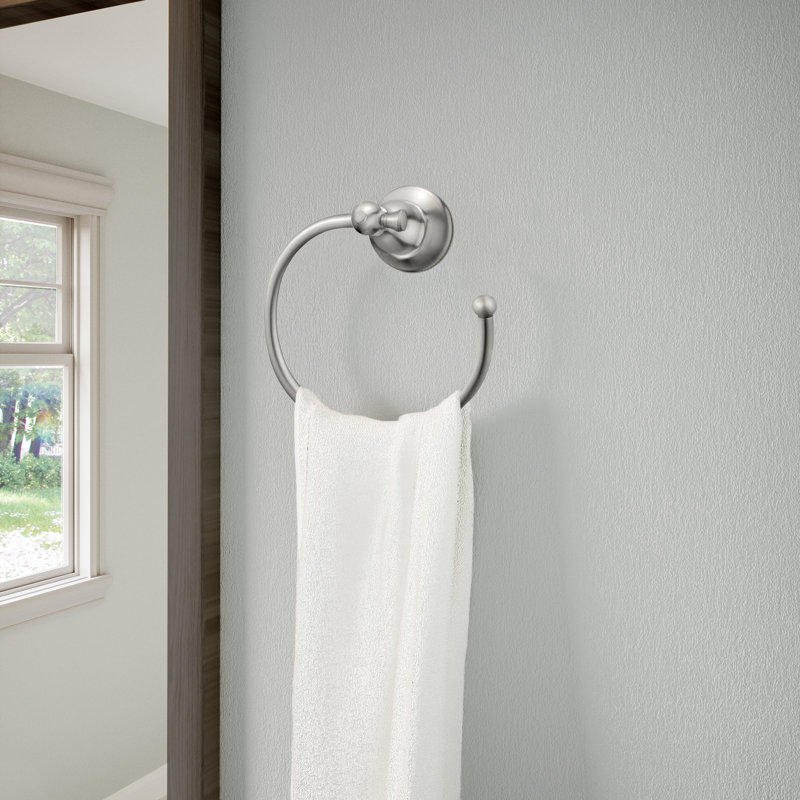 Oakmont Wall Mounted Towel Ring, Satin Nickel