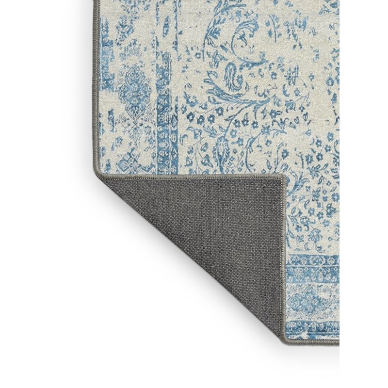 Tapis oriental bleu Henriette, Rectangle 7 pi x 9 pi