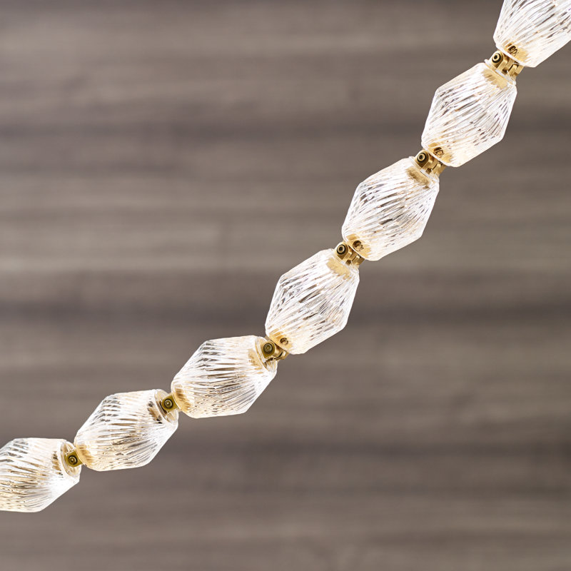 Collier 240 Chandelier, 254.8" H x 2" W x 2" D, Hand Rubbed Antique Brass, 3000K