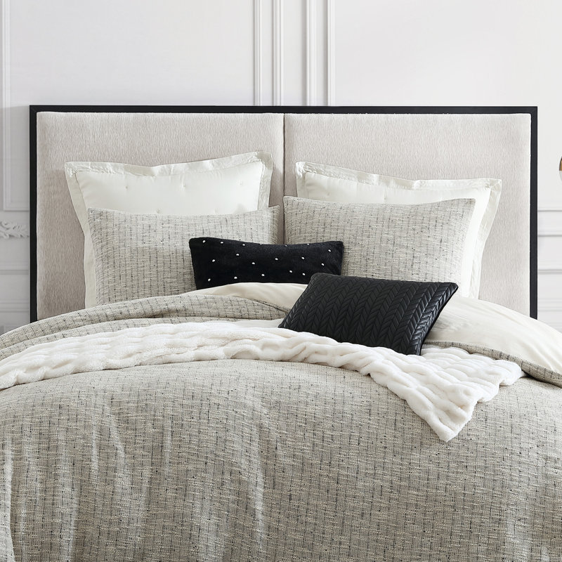 Metallic Tweed Bedding, Queen Duvet Cover + 2 Standard Shams